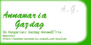 annamaria gazdag business card